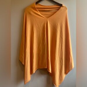 Kerisma Bamboo Blend Orange Dress Topper Poncho m/Shawl